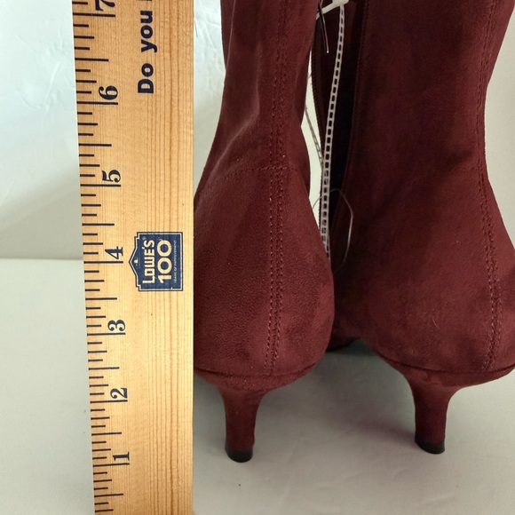 Nine West Burgundy Heeled Boots - Picture 4 of 11